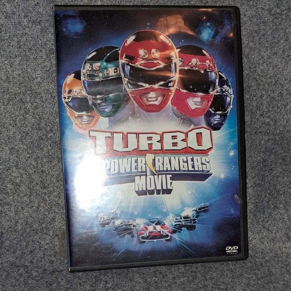Turbo Power Rangers Movie DVD - Red, Blue, Green, Pink, Yellow Helmets